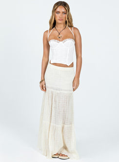 product Princess Polly Sleeveless Square Neck  Luvan Lace Corset Top White