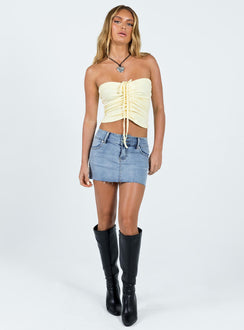 product Faya Low Rise Mini Skirt Light Wash Denim Princess Polly  Mini Skirts 