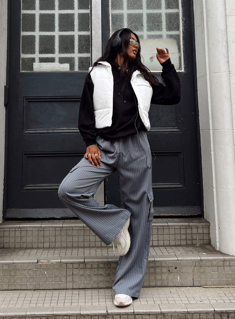 front view of model wearing Princess Polly Ritu Oversized Hoodie Black 