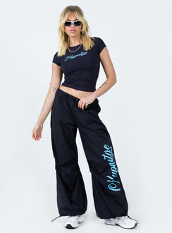 product Princess Polly High Waisted Pants  Hypnotize Parachute Pants Navy