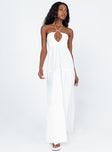 front view of model wearing Princess Polly Lincoln Maxi Dress White 