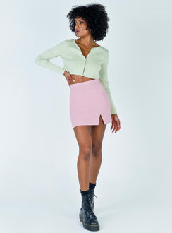   front view of model wearing Princess Polly Kian Mini Skirt 