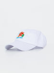 Dad cap  Princess Polly Exclusive 100% cotton  Embroidered graphic  Adjustable back