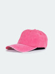 Pink cap Distressed look Adjustable back strap 