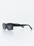 Sunglasses  100% Plastic UV 400 Rectangle style Grey tinted lenses  Lightweight 