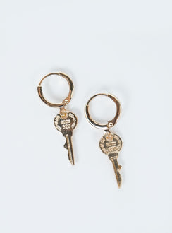 Key Earrings Gold