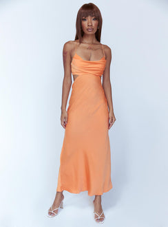 product Princess Polly Asymmetric Neckline  Giselle Midi Dress Orange