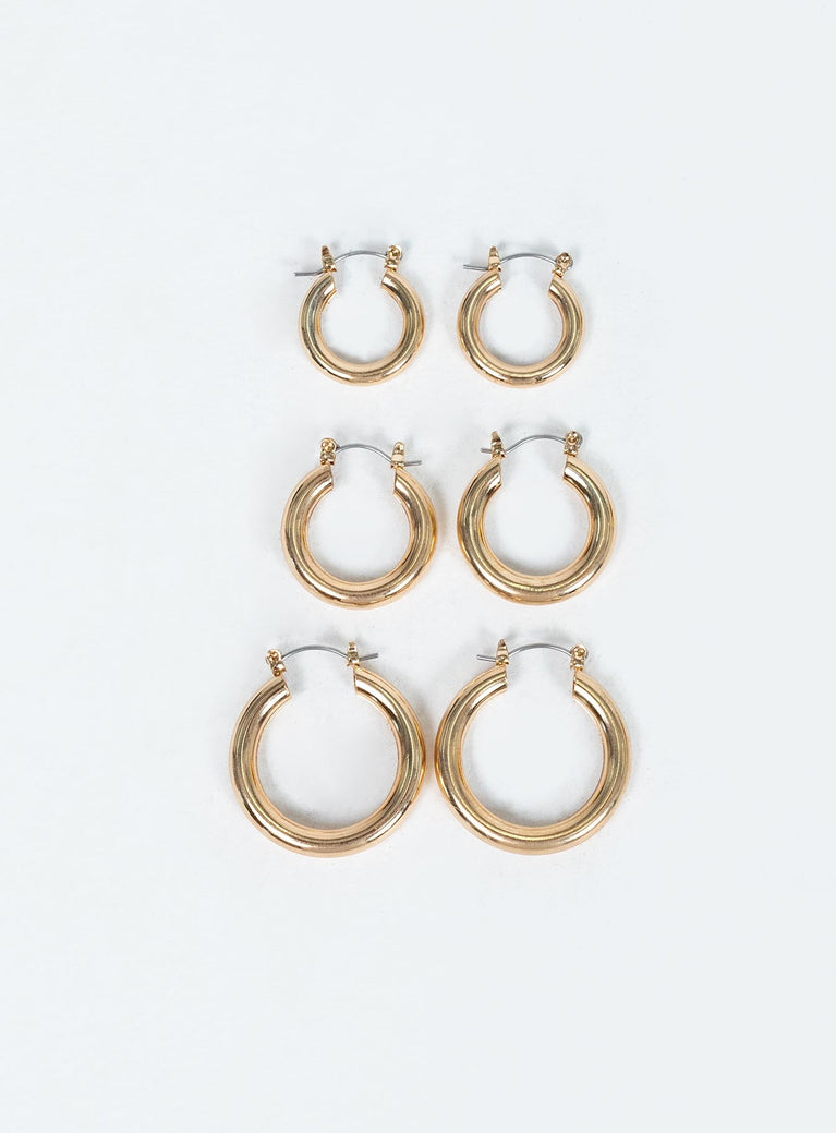 Yonce Earring Set Gold