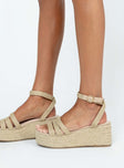 Tavo Espadrille Platform Sandals Natural