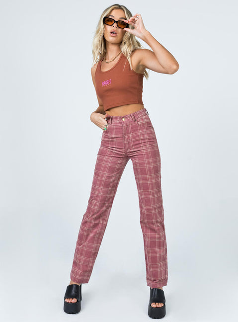 product Princess Polly Low Rise Pants  Leah Cordoury Pant Pink
