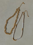 Mathias Necklace Gold / Pearl