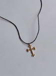 Belt Gold-toned  Cross charm Lobster clasp fastening