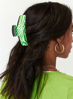 Rock Your Body Hair Clip Green / White