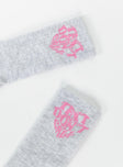 Socks Princess Polly Exclusive 78% organic cotton 12% polyester 10% spandex Graphic print  Good stretch
