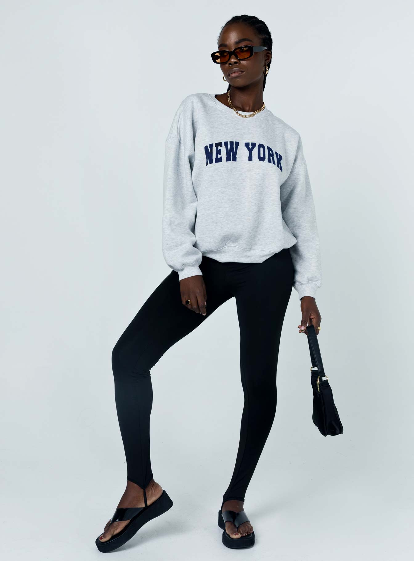 Charlotte Crewneck Sweatshirt Cherub Grey