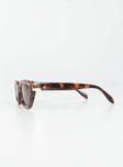 Sunglasses Tort frame Brown tinted lenses  Moulded nose bridge