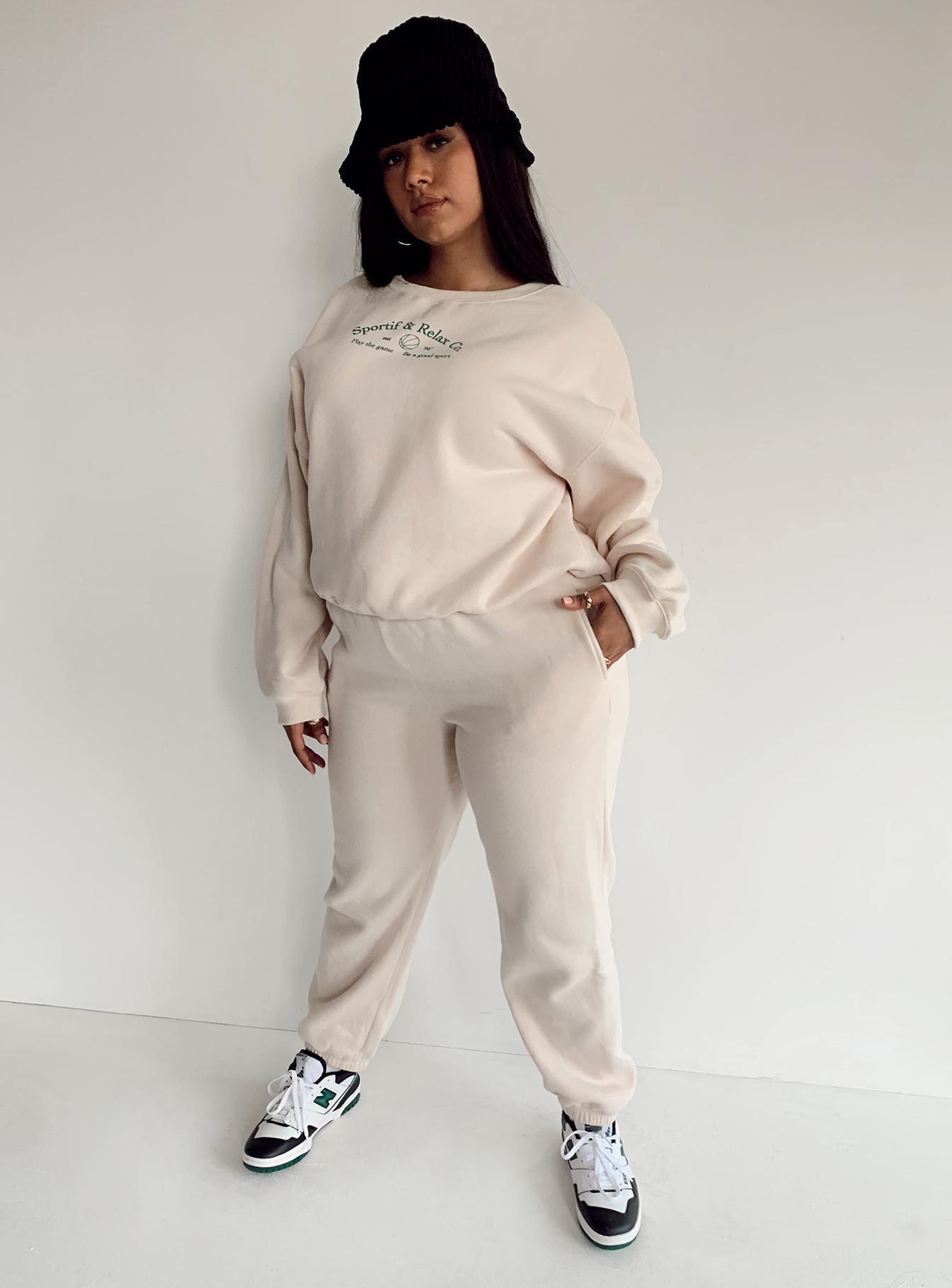 front view of model wearing Princess Polly MVP Track Pant Curve 