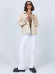 Western Cord Jacket Beige