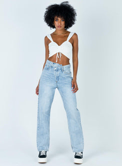 product Princess Polly Sleeveless High Neck  The Ini Crop Top White