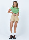 Beach House Cord Shorts Beige