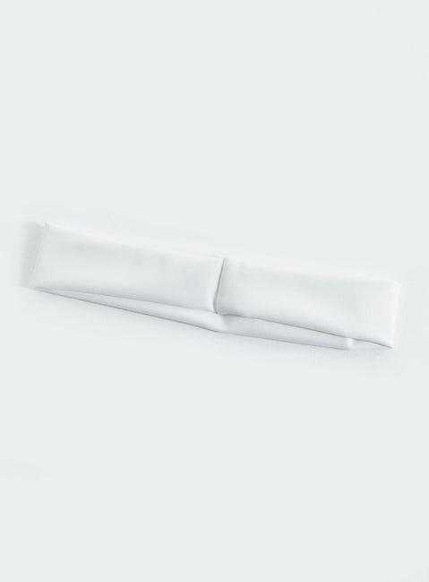 The Juney Nylon Headband White