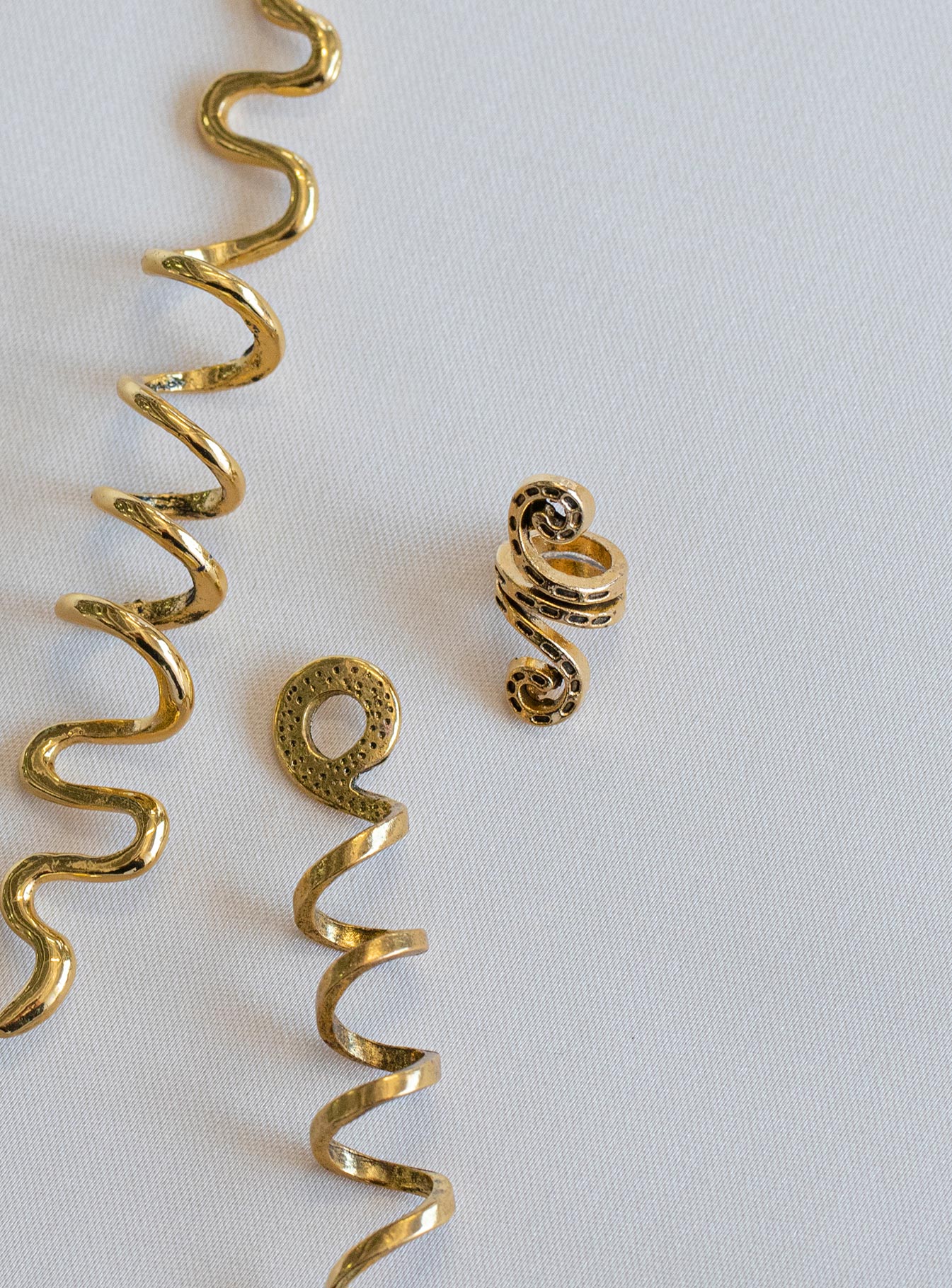 Hair twister pack Gold-toned Pack of three