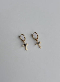 Latch fastening  Cross drop charm  Lightweight