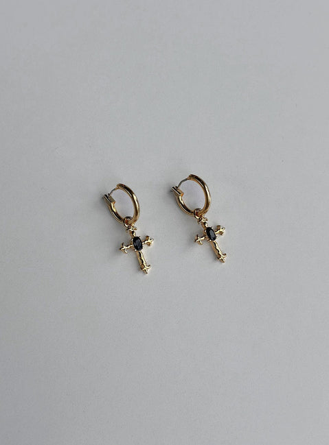 Latch fastening  Cross drop charm  Lightweight