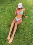 Rachel Bikini Top Pink / Green