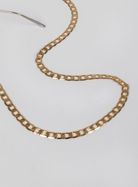 Boogie Nights Sunglasses Chain Gold