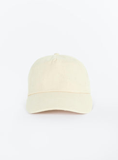 Cream cap Adjustable strap at back