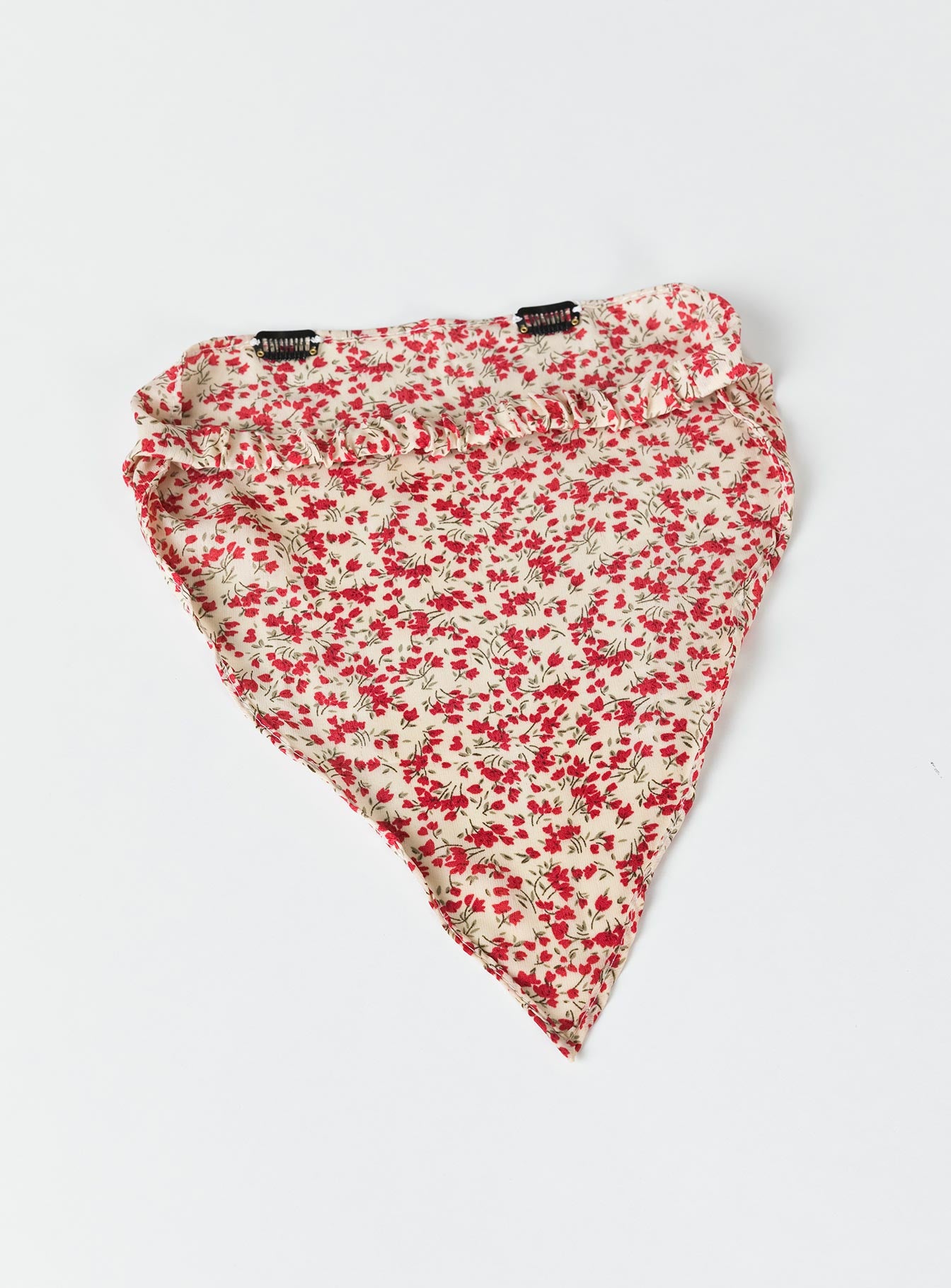 Head scarf Floral print Scarf design Elasticated band at back Good stretch 