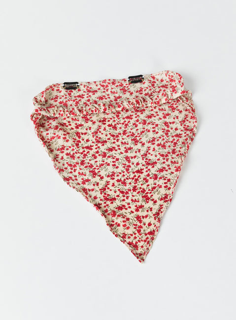 Head scarf Floral print Scarf design Elasticated band at back Good stretch 