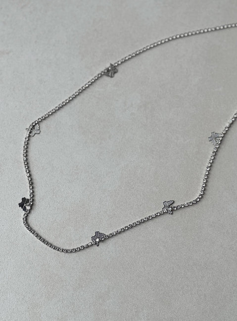 Chain belt Diamante chain Butterfly pendants Lobster clasp fastening