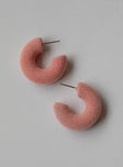 Earrings Felt material Hoop style Stud fastening