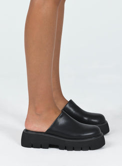 Slides Rounded close toe Slide on design Treaded sole Padded footbed