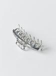 Hair clip Claw clip style Silver-toned