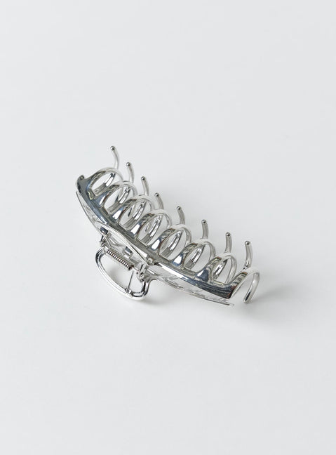 Hair clip Claw clip style Silver-toned