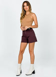 The Swalla Shorts Chocolate Brown Denim