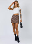 product Darwin Mini Skirt Brown multi Princess Polly  Mini Skirts 