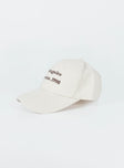 Cap Corduroy material Embroidered graphic Adjustable strap at back