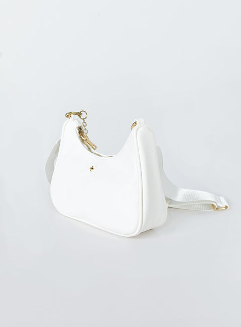 Peta & Jain Paloma Crossbody Bag White Pebble / Gold