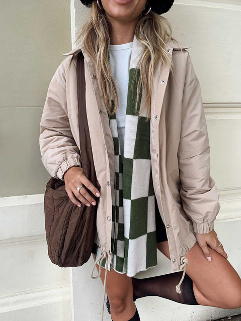 Scarf  100% polyester Soft knit material  Check print  Good stretch 