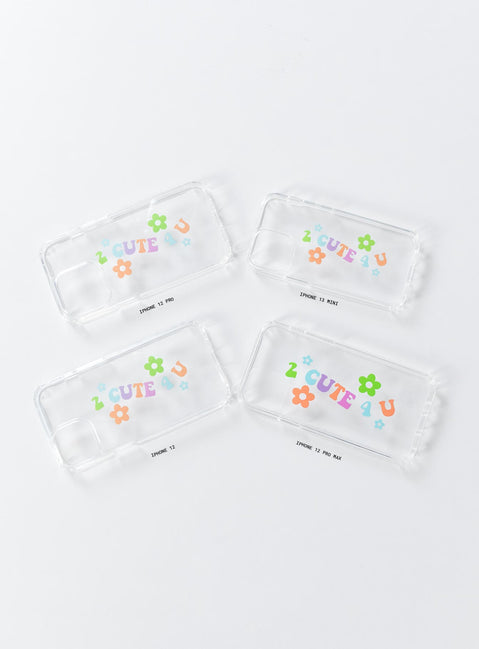Too Cute iPhone Case Clear / Multi