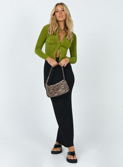 product Princess Polly Full Sleeves High Neck  Elody Long Sleeve Top Green