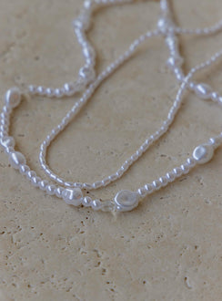 Necklace set Pearl beaded design Gold-toned hardware  Lobster clasp fastening 