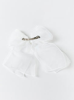 Hair bow Mesh material Silver-toned hardware  Snap clip fastening 