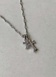 Curtis Cross Necklace Silver