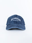 Cap Denim material Embroidered graphic Adjustable back strap 