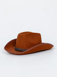 Rissell Rhinestone Cowboy Hat Brown
